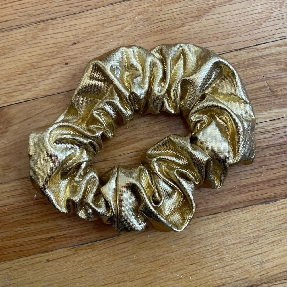 4/$25 Metallic Gold and Silver Scrunchies 2 Pack